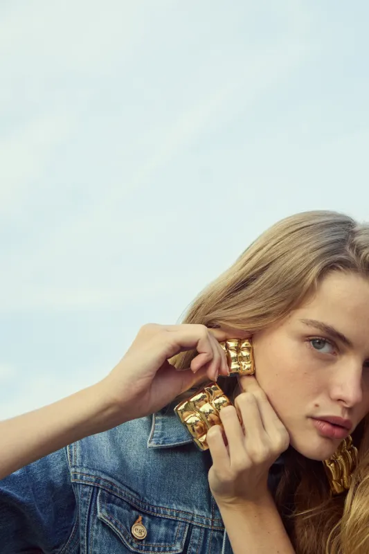 DARCY EARRING - SHINY BRASS sold by Cult Gaia