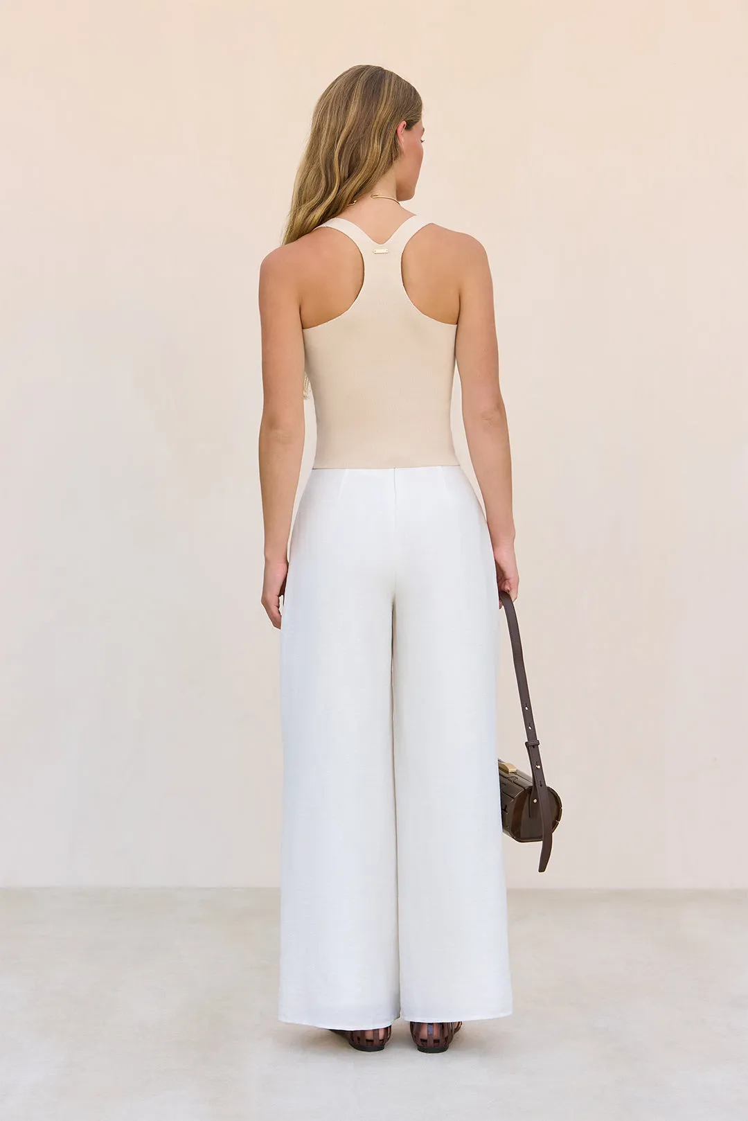KORA PANT - OFF WHITE LINEN sold by Cult Gaia product image thumbnail 4