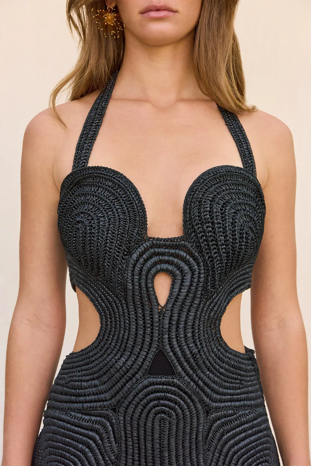 LEILA CROCHET DRESS - BLACK sold by Cult Gaia product image thumbnail 3