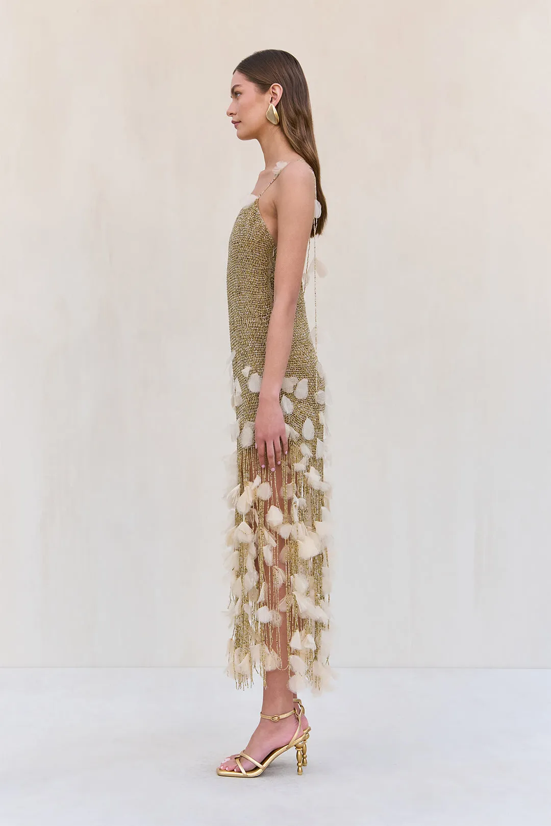 NASEEM DRESS - GOLD sold by Cult Gaia product image thumbnail 3