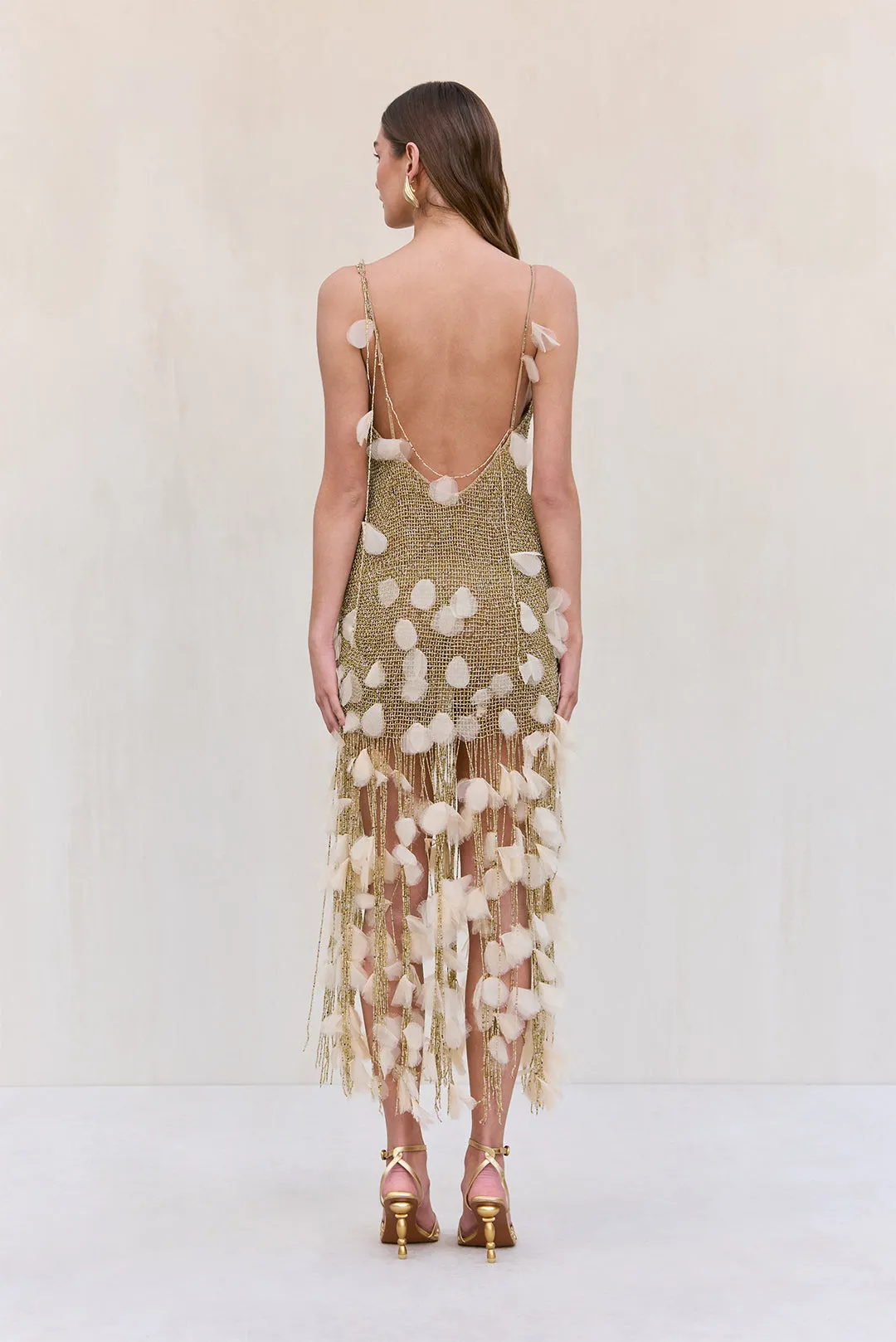 NASEEM DRESS - GOLD sold by Cult Gaia product image thumbnail 4