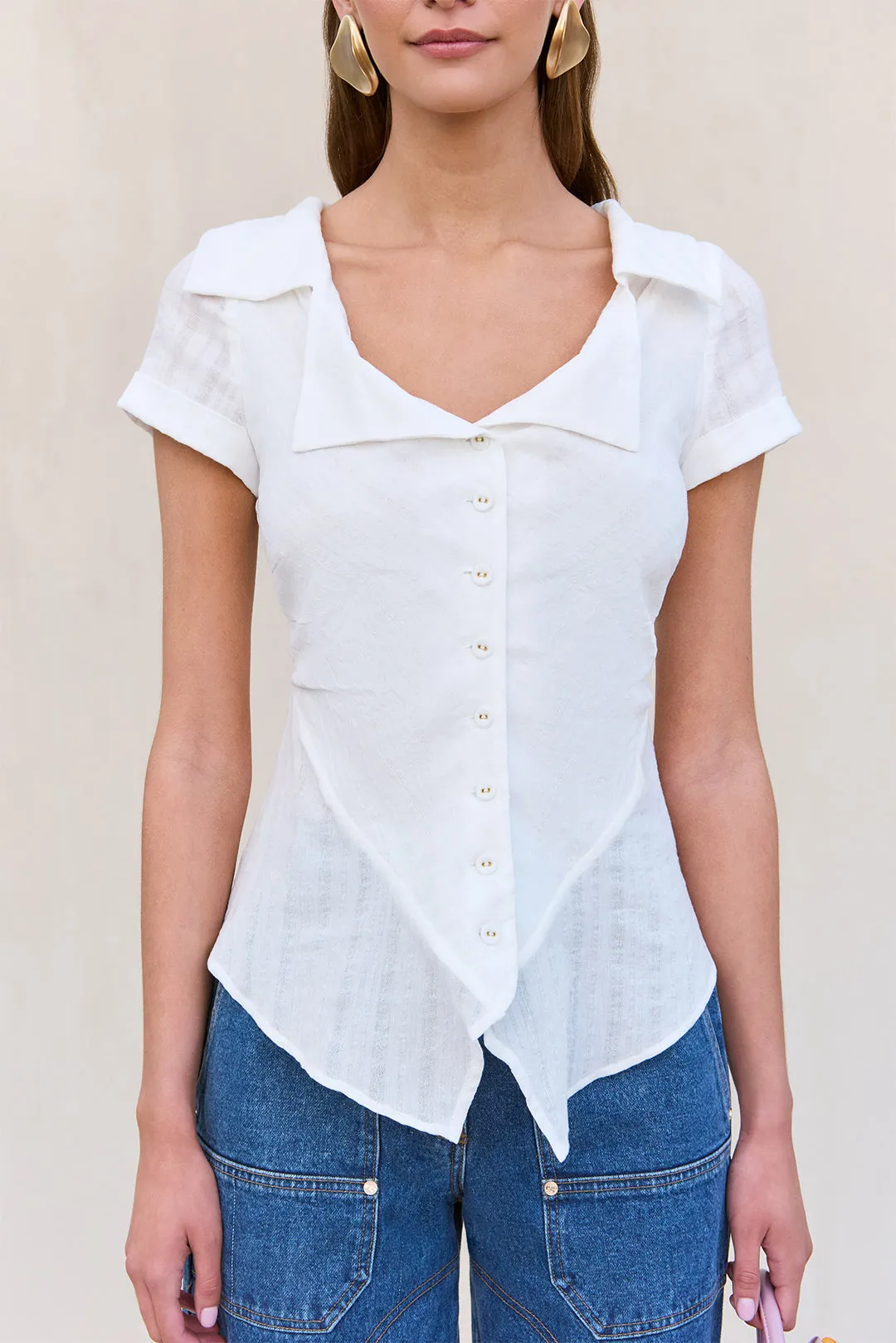 SHALLIE TOP - OFF WHITE sold by Cult Gaia