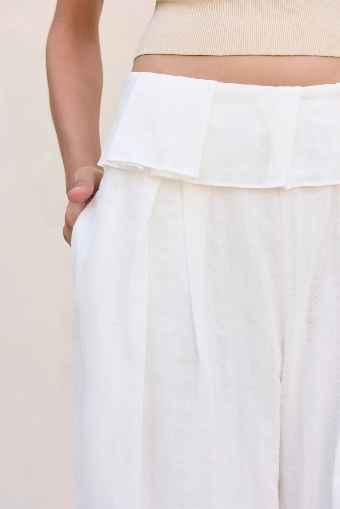 SISLEY PANT - OFF WHITE sold by Cult Gaia product image thumbnail 4