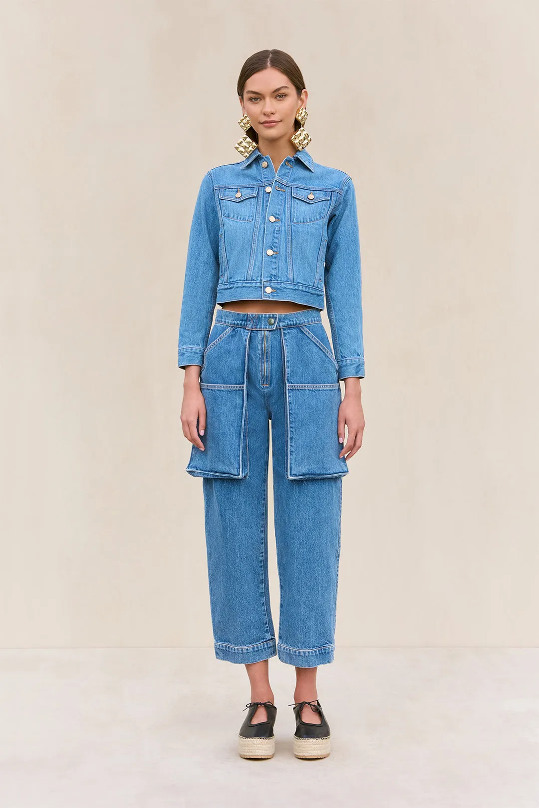 JAMILA JACKET - MEDIUM STONE WASH sold by Cult Gaia product image thumbnail 3