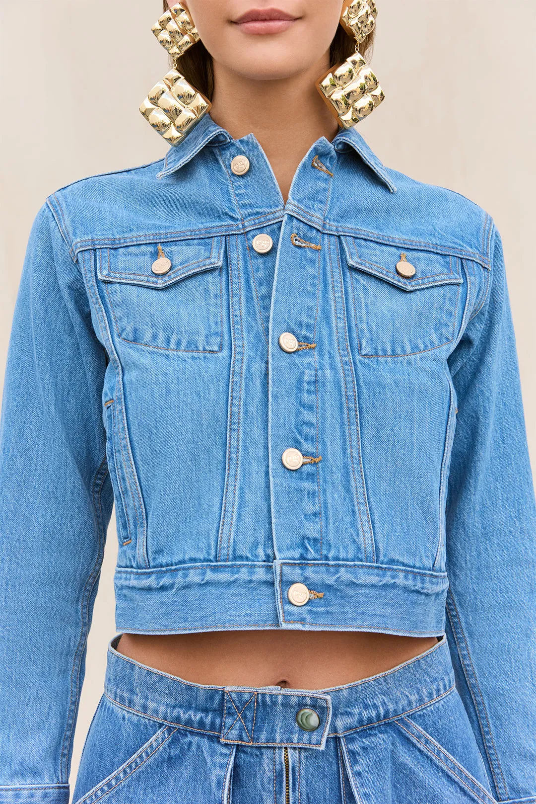 JAMILA JACKET - MEDIUM STONE WASH sold by Cult Gaia