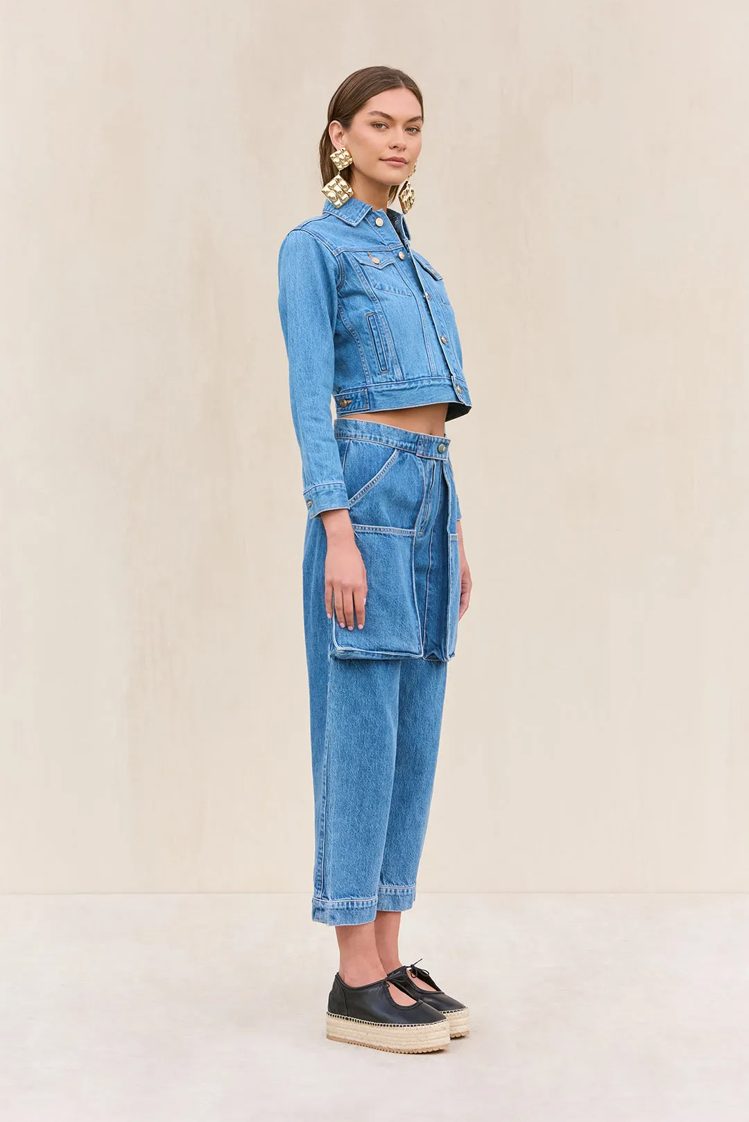 JAMILA JACKET - MEDIUM STONE WASH sold by Cult Gaia product image thumbnail 5