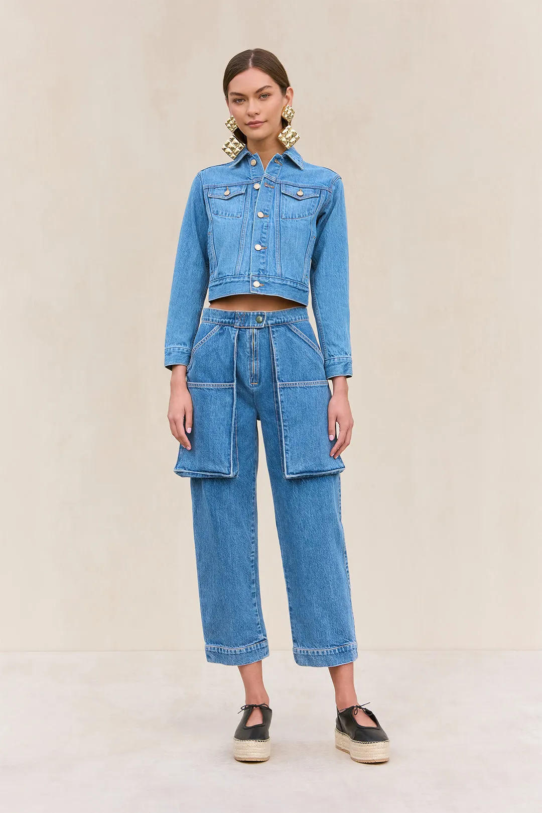 JAMILA JACKET - MEDIUM STONE WASH sold by Cult Gaia product image thumbnail 2