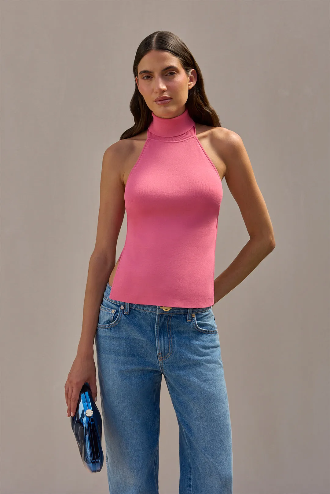 WAKE KNIT TOP - ROSETTE sold by Cult Gaia