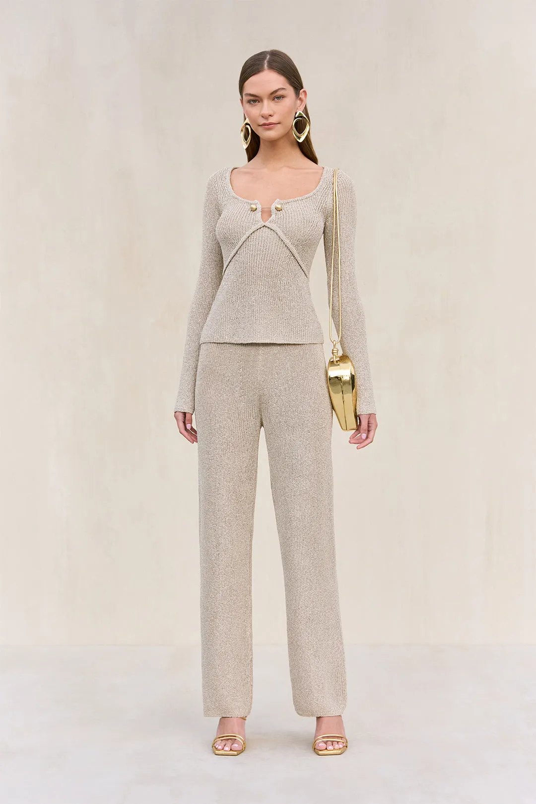 LAWENA KNIT PANT - BEACH sold by Cult Gaia