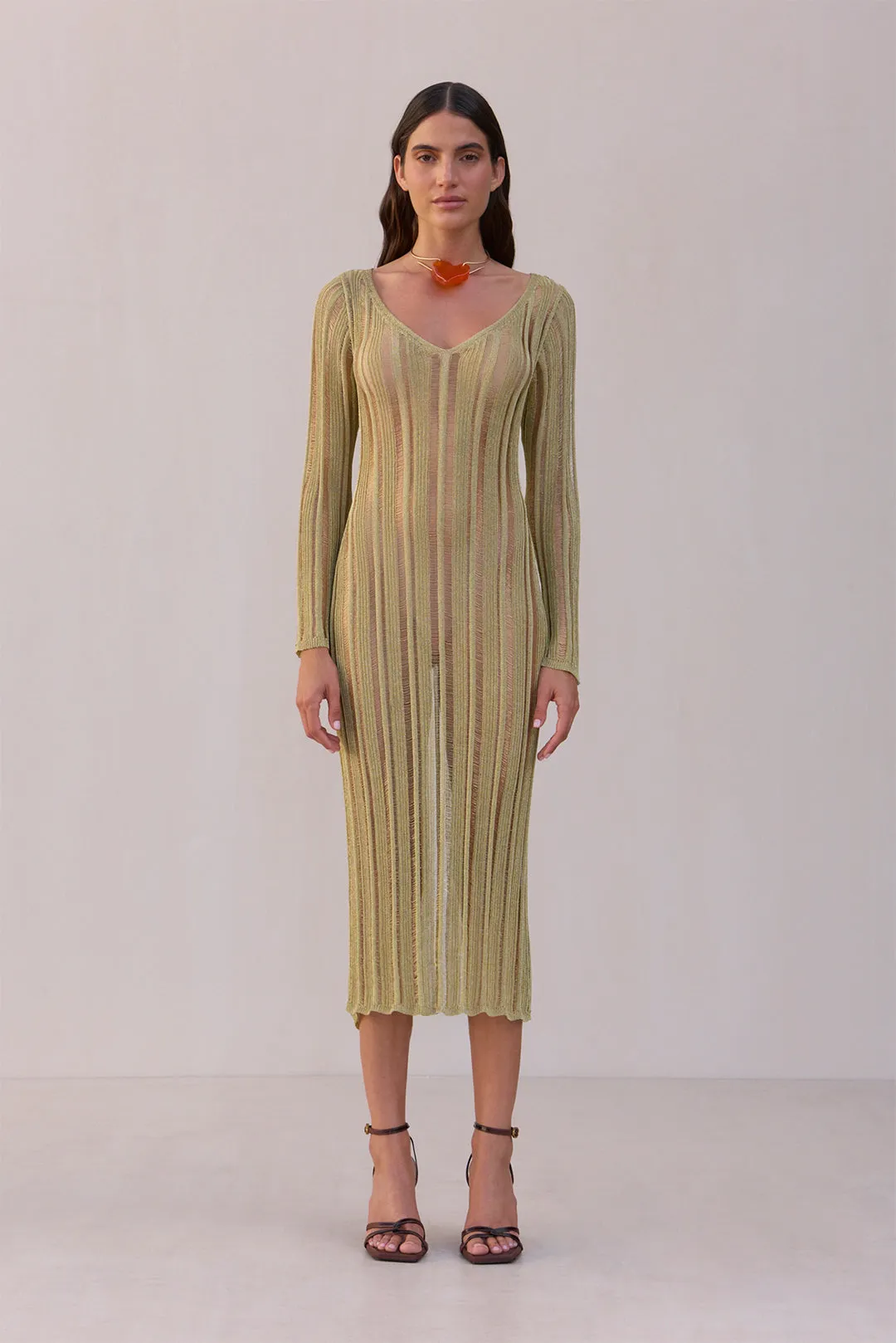 ESPEN KNIT DRESS - GOLD sold by Cult Gaia product image thumbnail 2