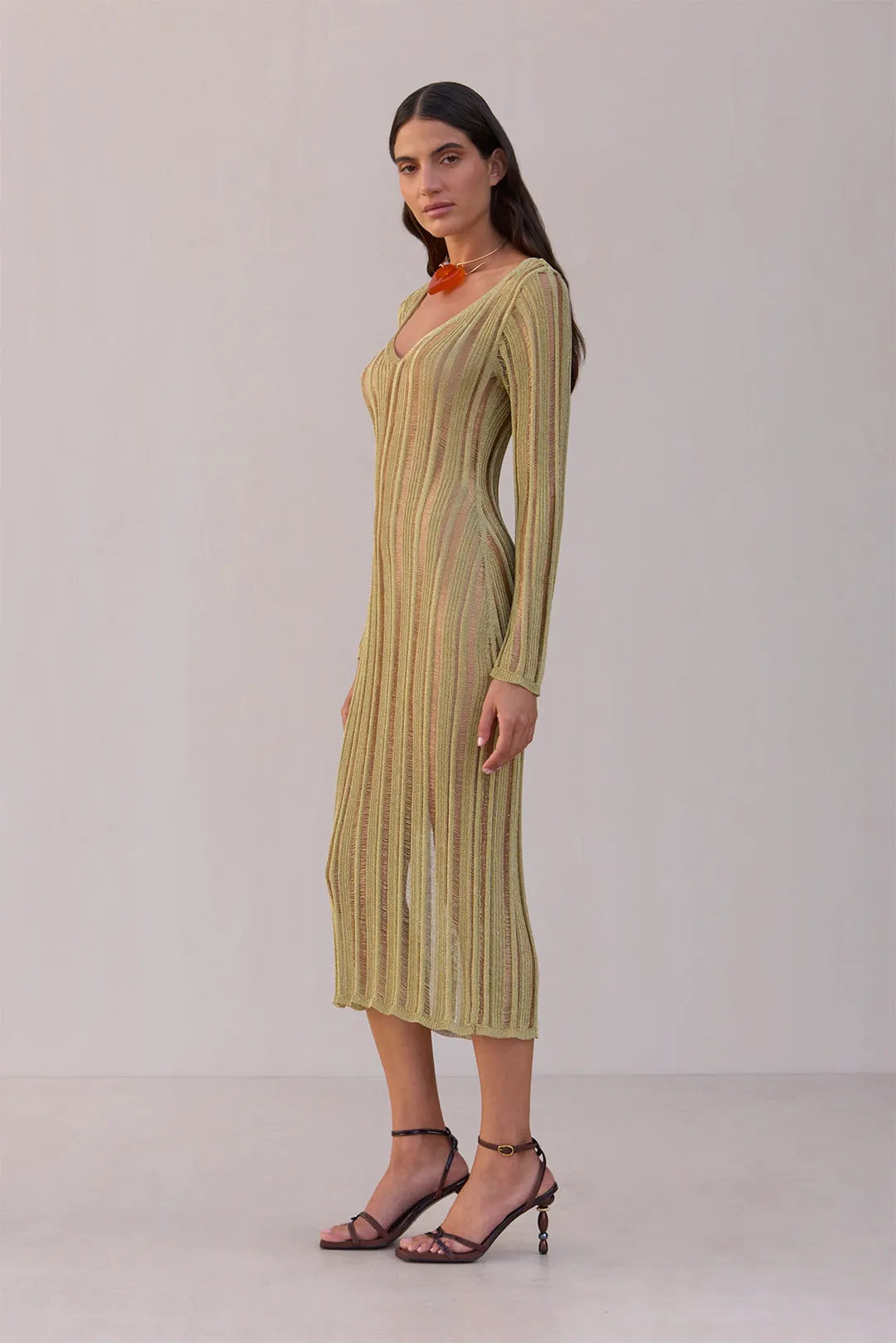 ESPEN KNIT DRESS - GOLD sold by Cult Gaia product image thumbnail 4