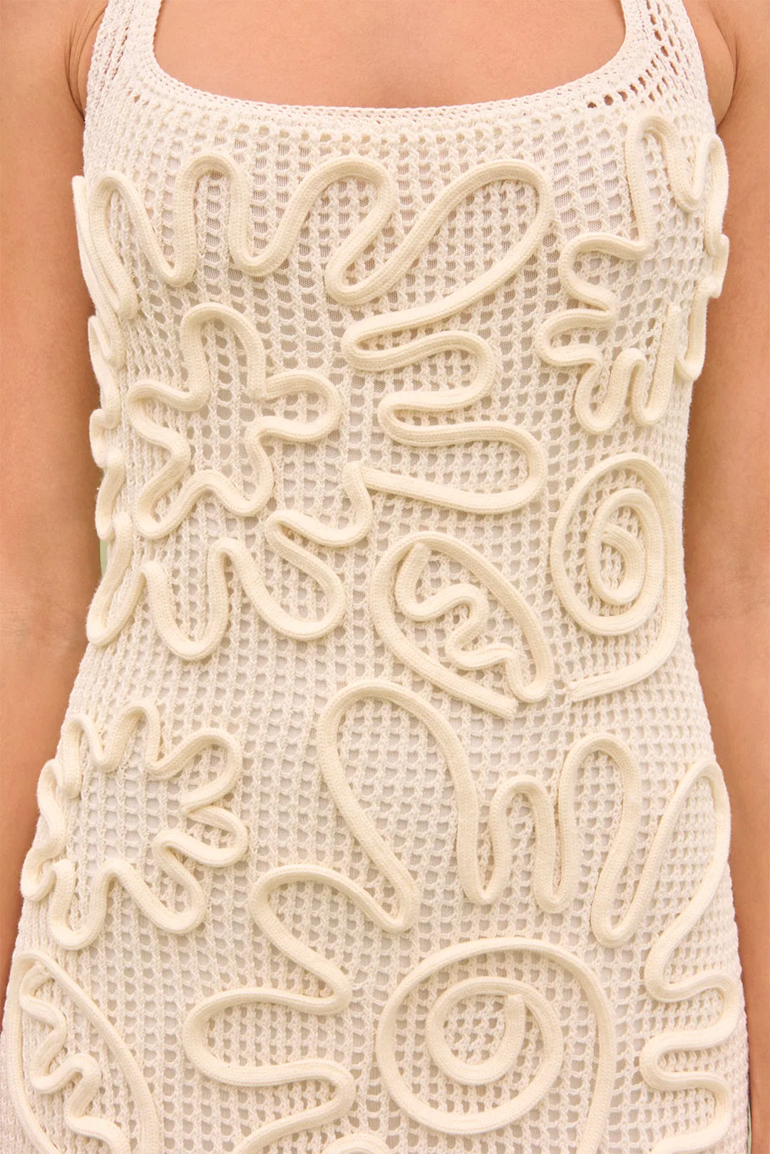 NISSA KNIT DRESS - OFF WHITE sold by Cult Gaia product image thumbnail 3