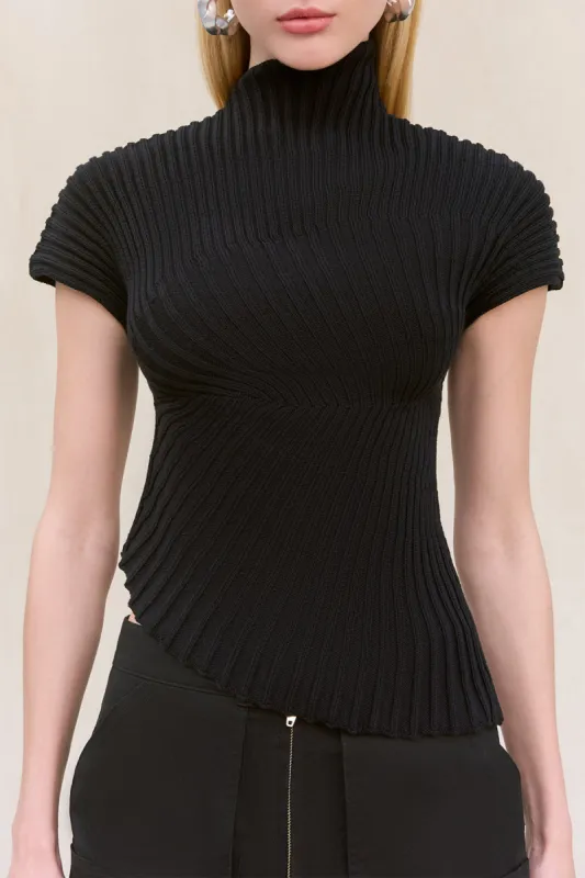 ANNEMIE KNIT TOP - BLACK sold by Cult Gaia