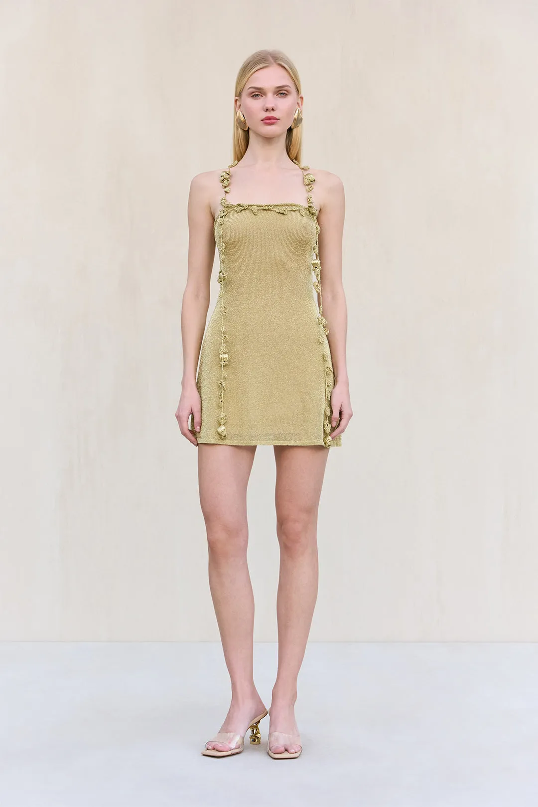 ALONZA KNIT DRESS - GOLD sold by Cult Gaia product image thumbnail 2