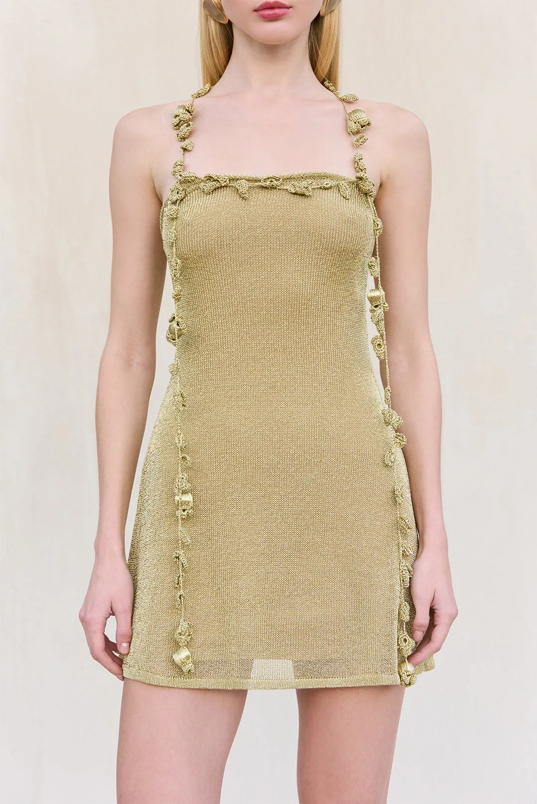 ALONZA KNIT DRESS - GOLD sold by Cult Gaia