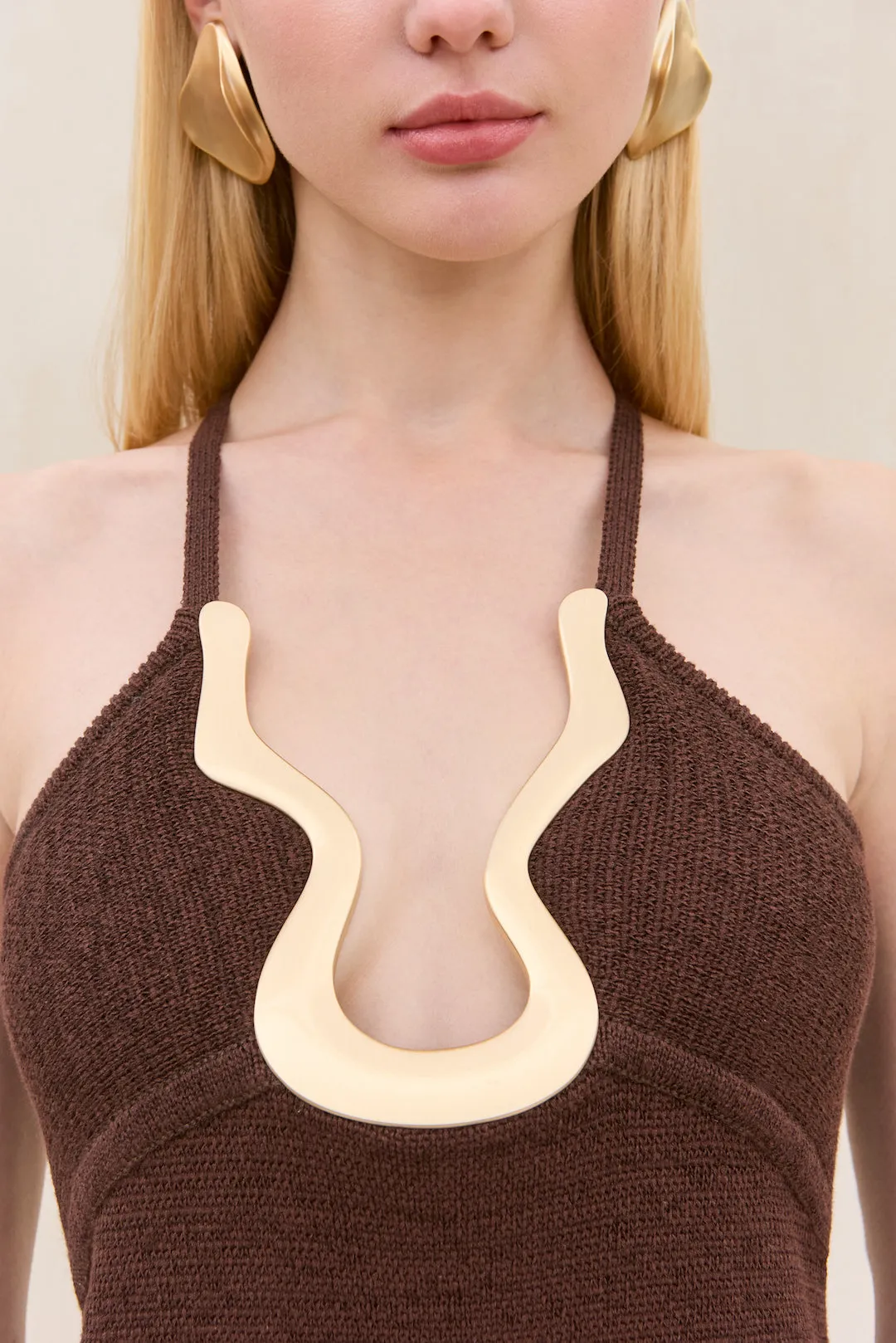 VALMA KNIT DRESS - JAVA sold by Cult Gaia product image thumbnail 3