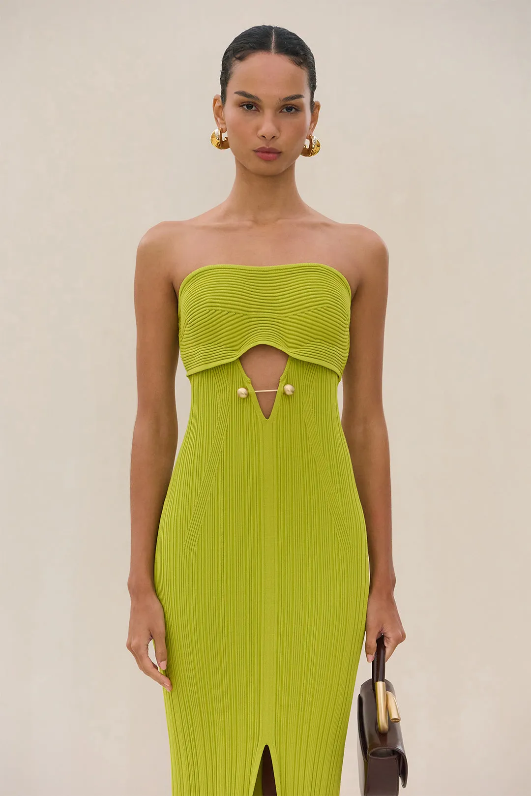 CHRISTY KNIT DRESS - ALGAE sold by Cult Gaia product image thumbnail 3