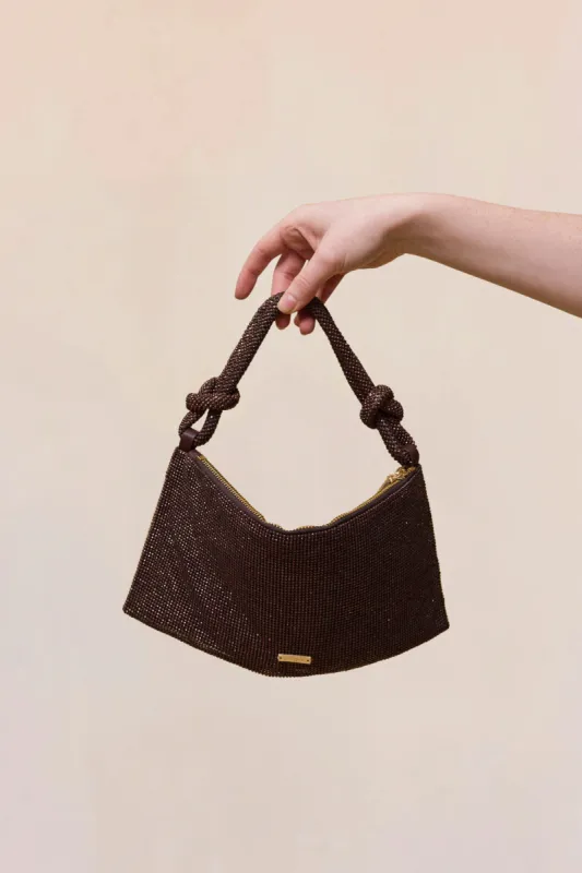 HERA NANO RHINESTONE SHOULDER BAG - JAVA sold by Cult Gaia