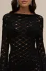 LIAM KNIT COVERUP DRESS - BLACK sold by Cult Gaia