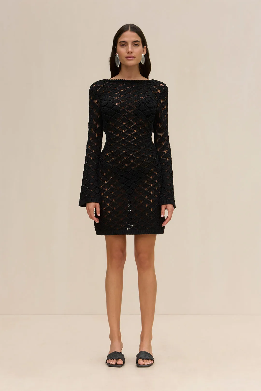 LIAM KNIT COVERUP DRESS - BLACK sold by Cult Gaia product image thumbnail 3