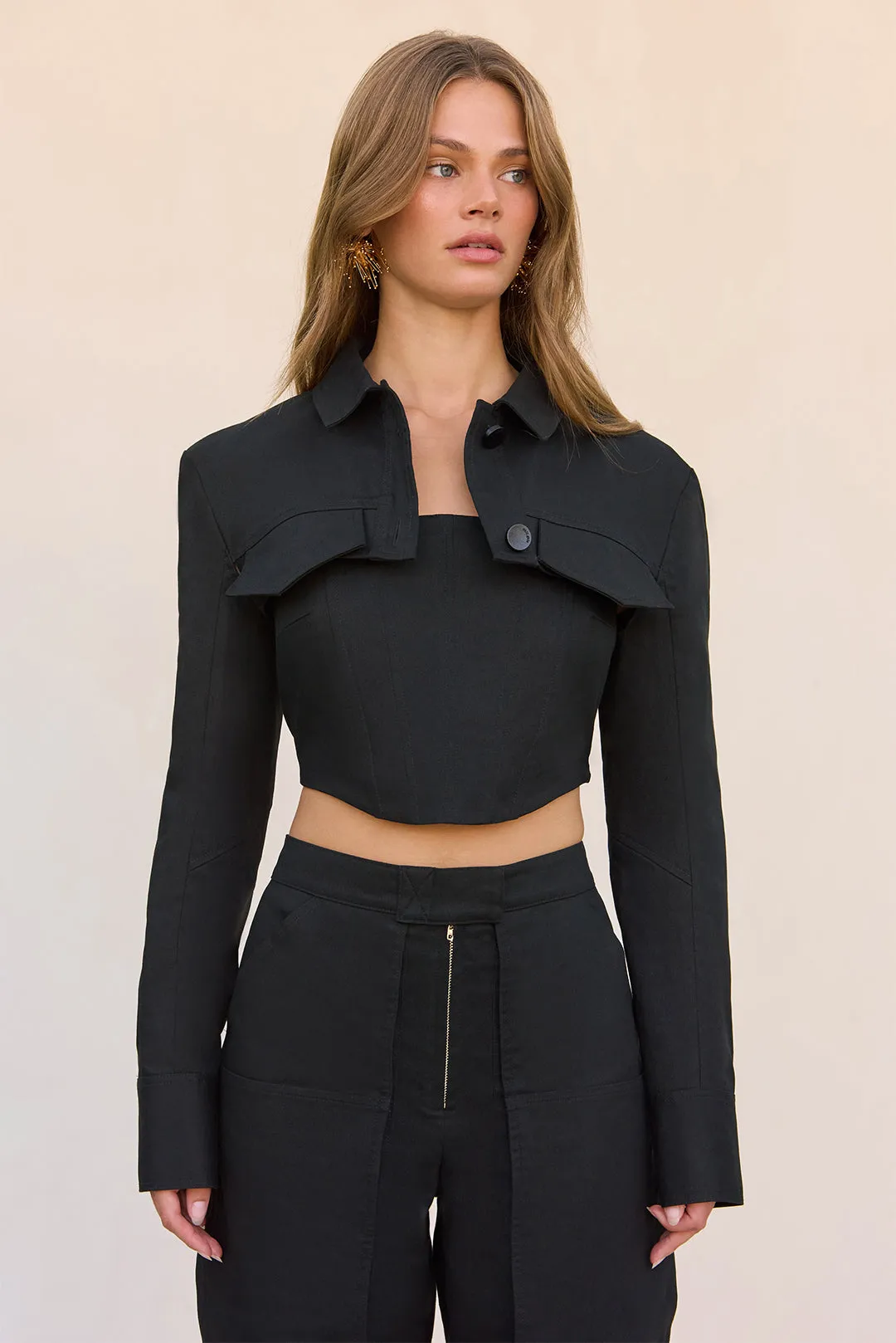 ISSA JACKET - BLACK sold by Cult Gaia