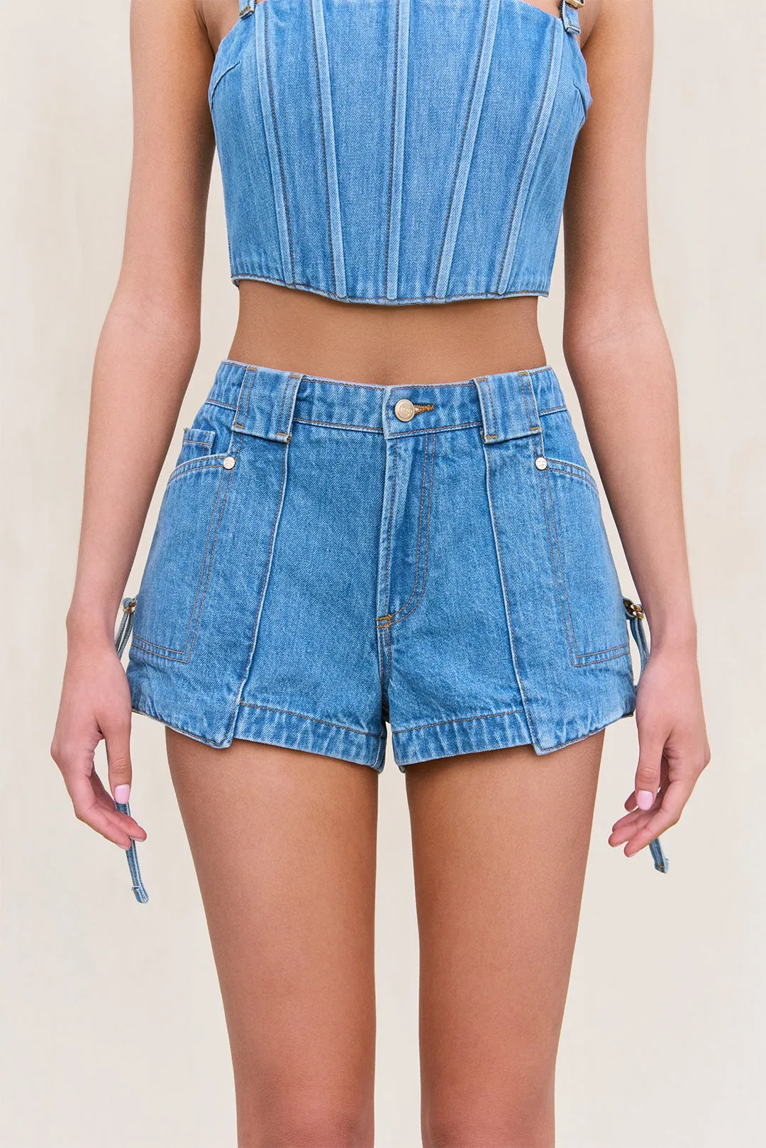 SHELLEY SHORT - MEDIUM STONE WASH sold by Cult Gaia product image thumbnail 2