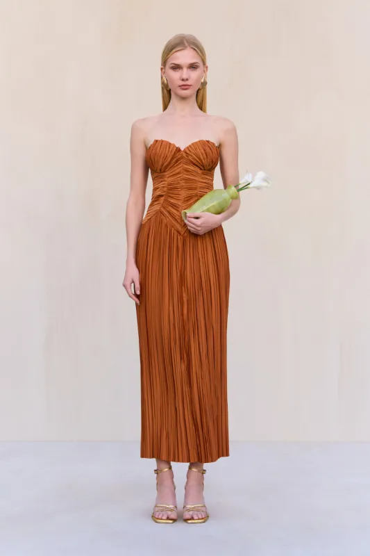 ASHIKA GOWN - BOURBON sold by Cult Gaia