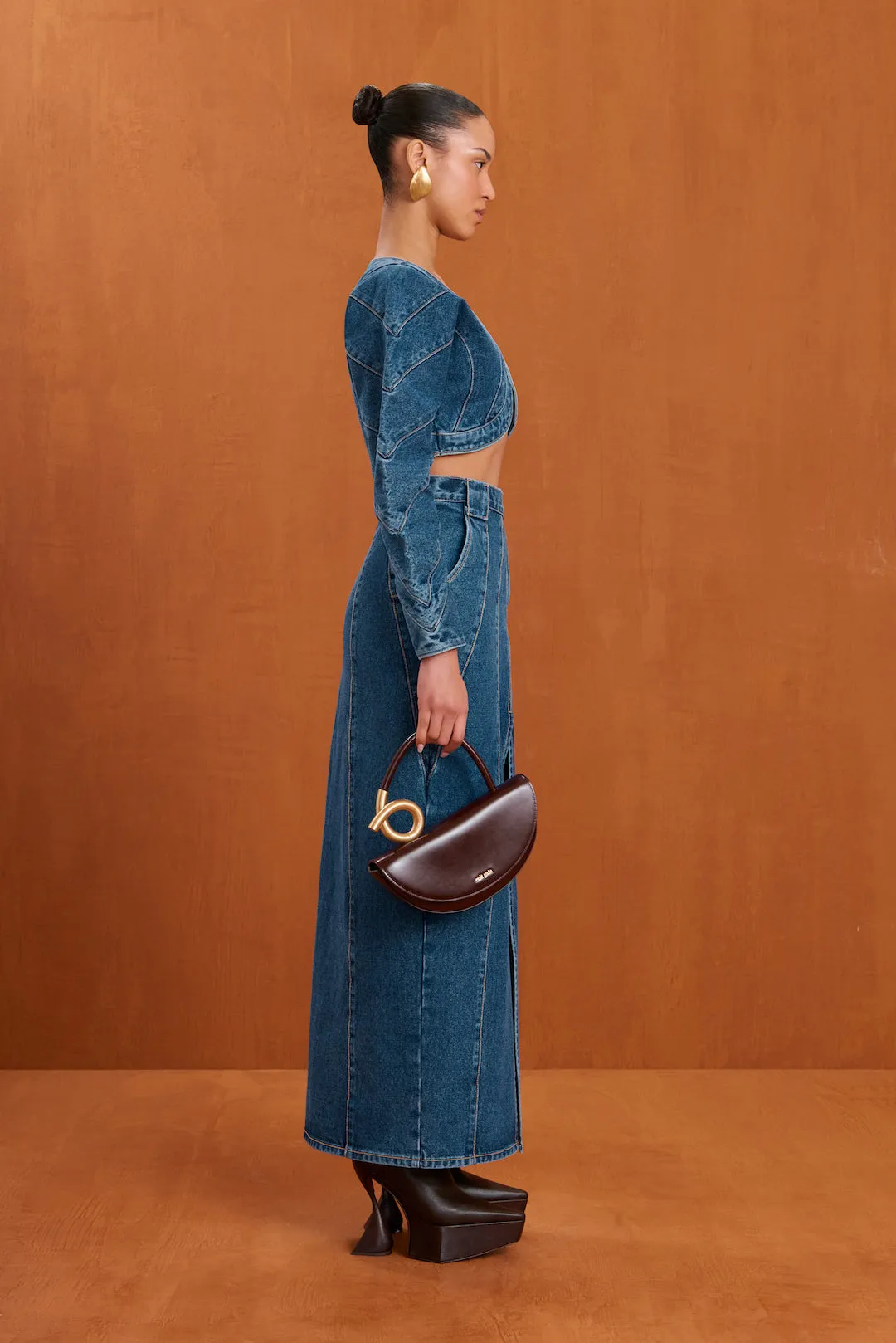 ALESSANDRA JEAN TOP - INDIGO sold by Cult Gaia product image thumbnail 4