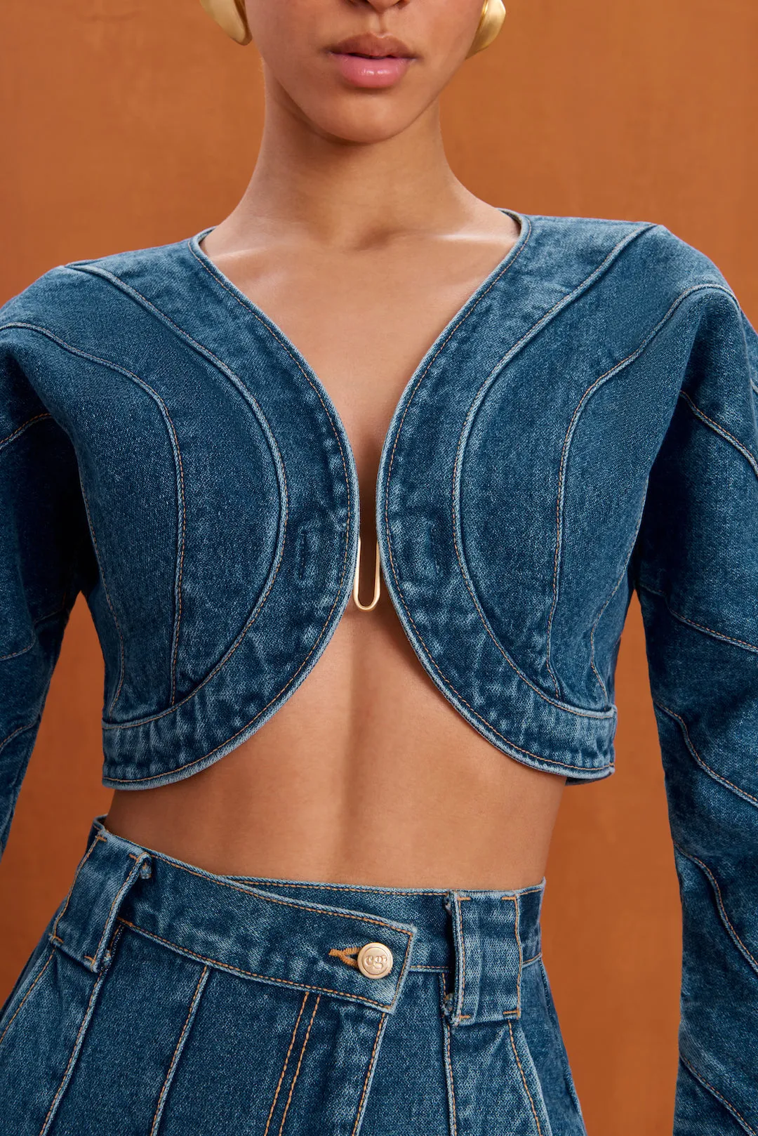 ALESSANDRA JEAN TOP - INDIGO sold by Cult Gaia product image thumbnail 2