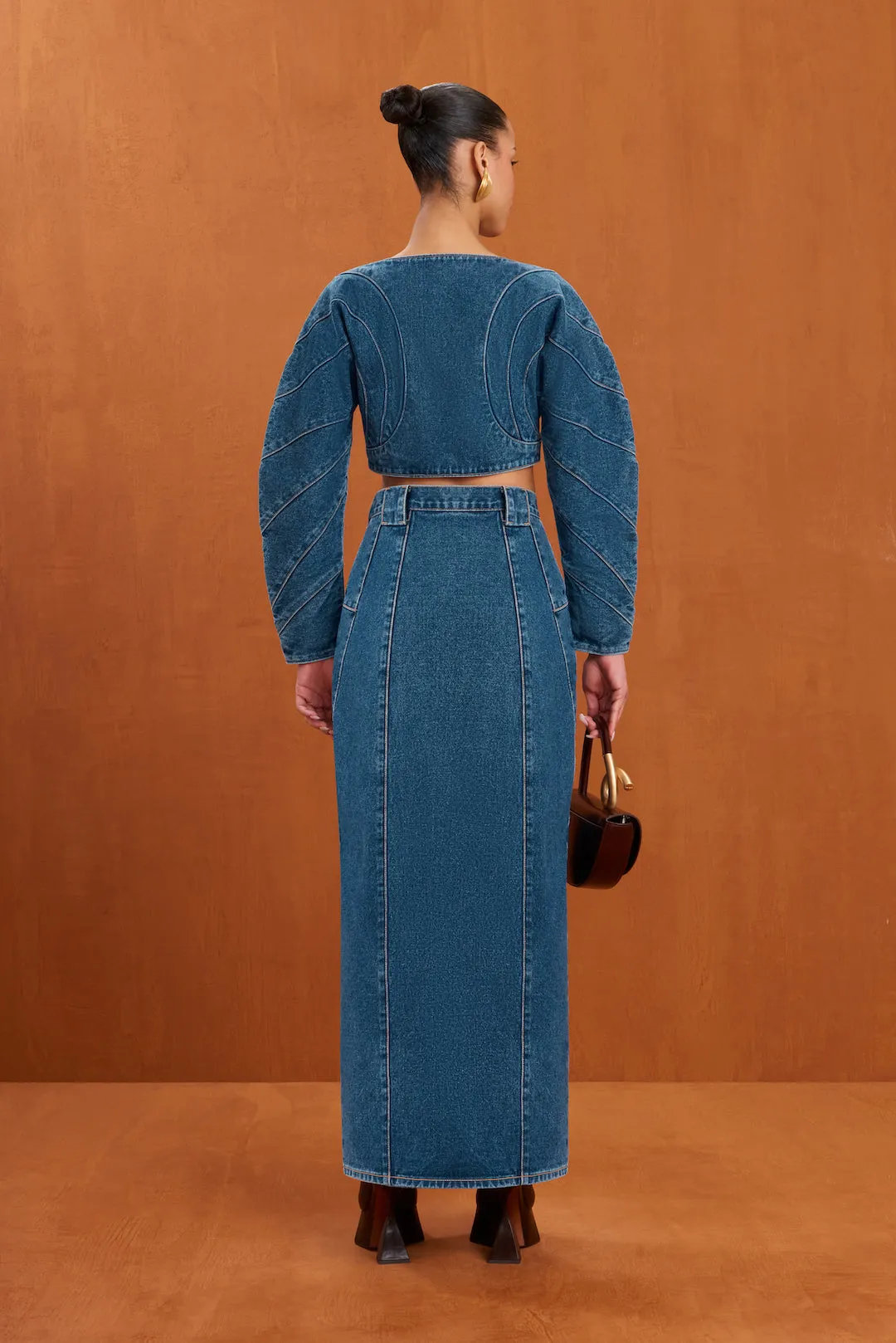 ALESSANDRA JEAN TOP - INDIGO sold by Cult Gaia product image thumbnail 5