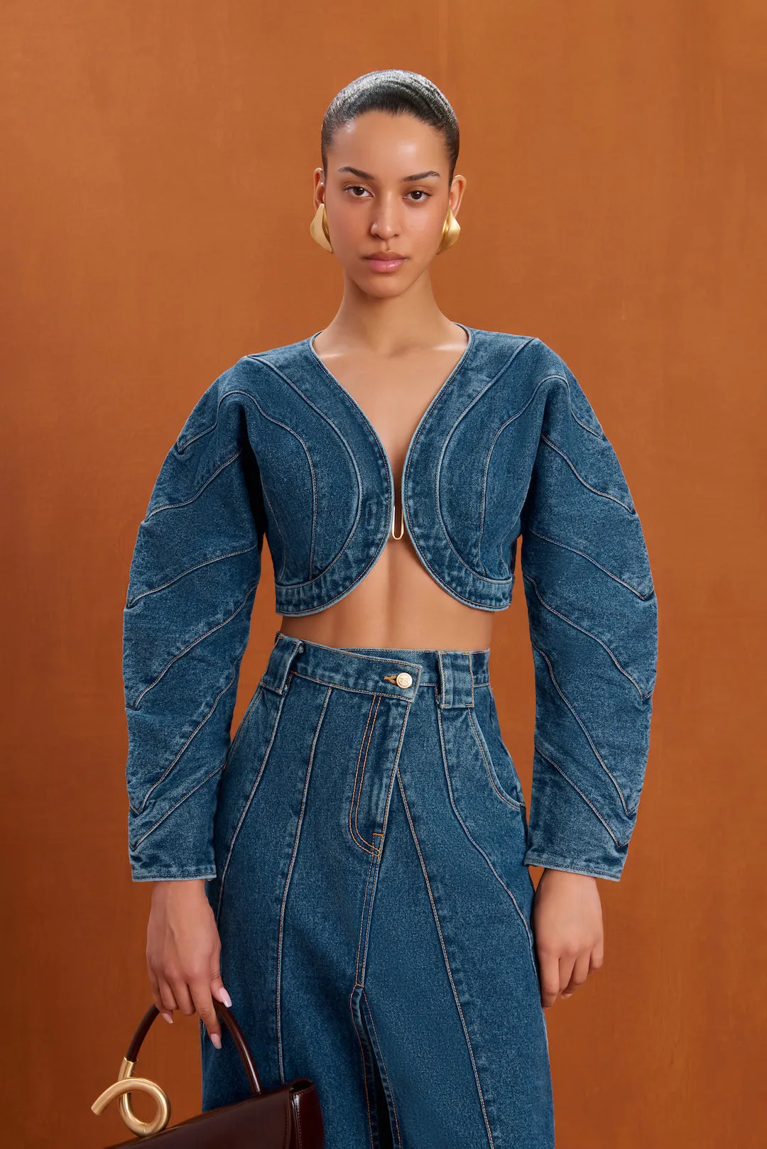 ALESSANDRA JEAN TOP - INDIGO sold by Cult Gaia