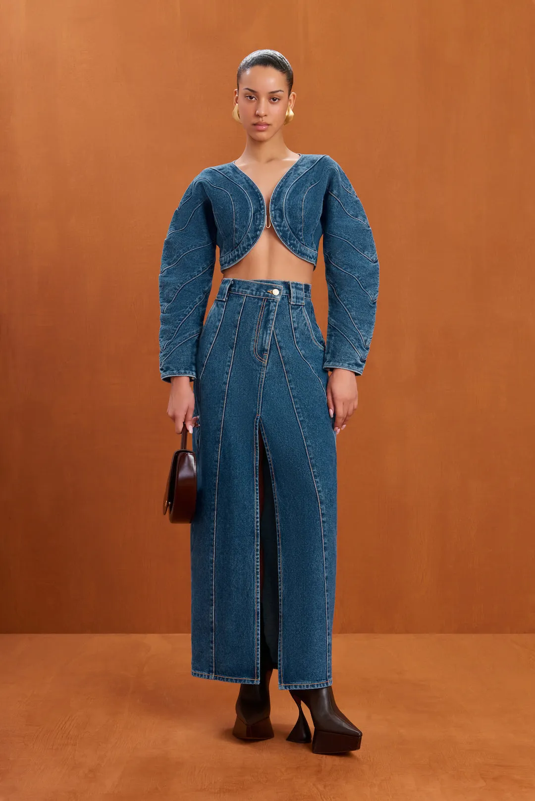 ALESSANDRA JEAN TOP - INDIGO sold by Cult Gaia product image thumbnail 3