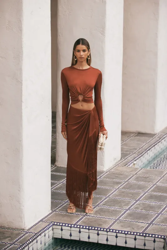 VERONIKA SKIRT - CLAY sold by cult gaia