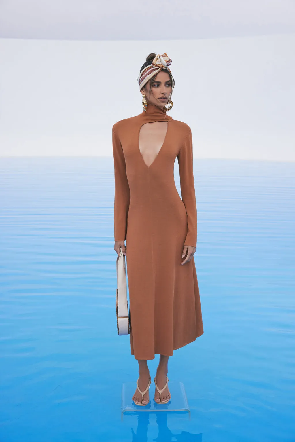 ELI KNIT DRESS - ADOBE sold by cult gaia product image thumbnail 4