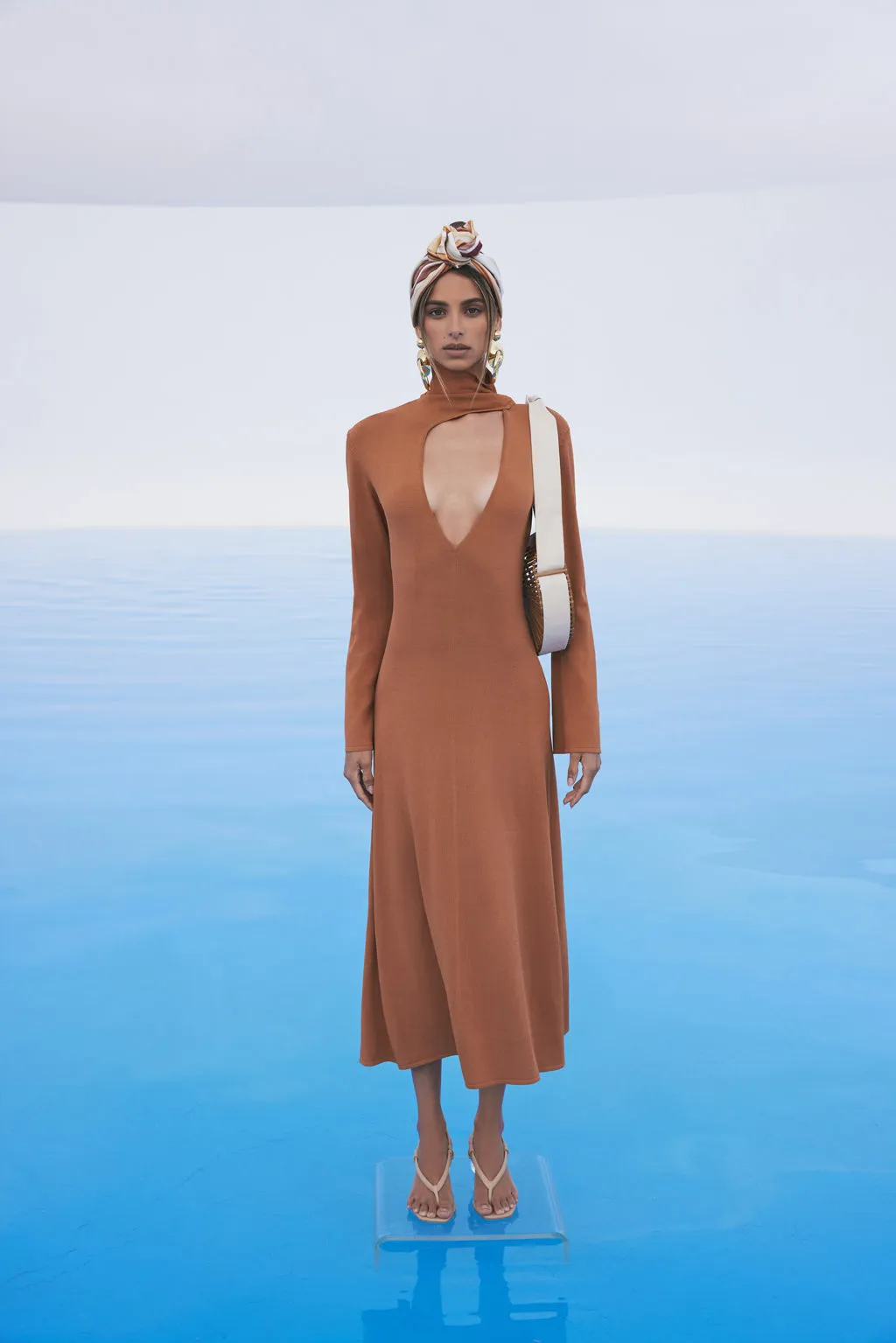 ELI KNIT DRESS - ADOBE sold by cult gaia