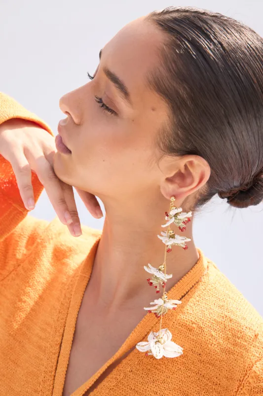 LILY EARRING - WHITE MULTI sold by cult gaia