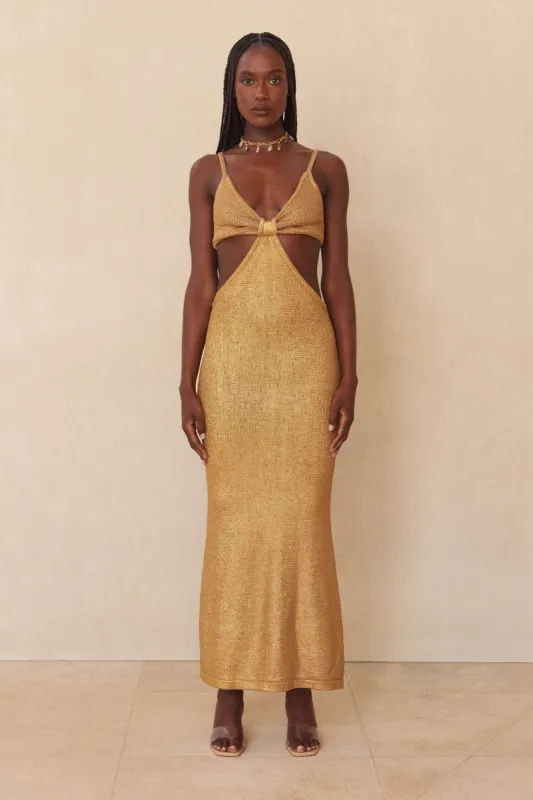 SERITA DRESS - GOLD sold by cult gaia