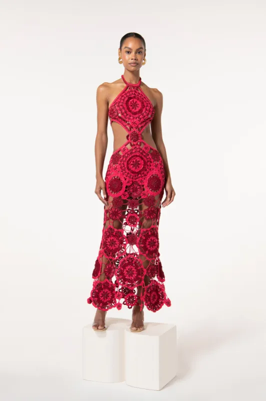 ACCALIA CROCHET GOWN - GHERMEZ ROSE sold by cult gaia