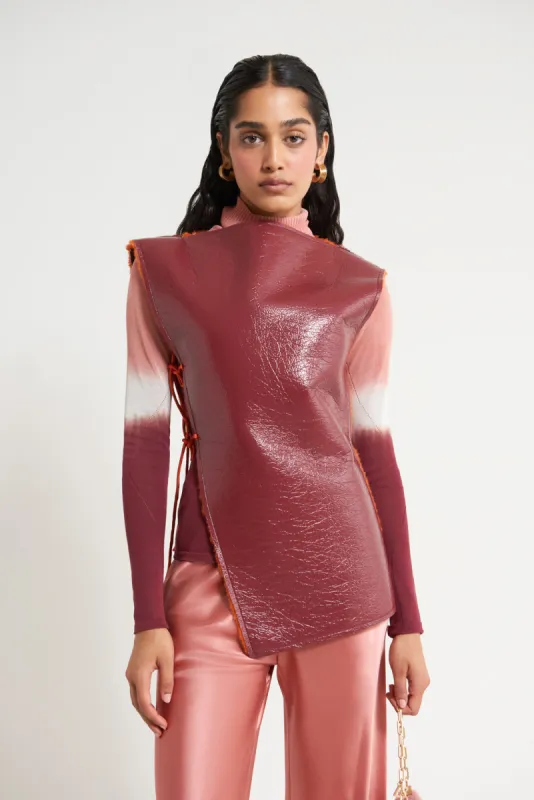 ARIANA VEST - MAROON PEAK ROUGE sold by cult gaia