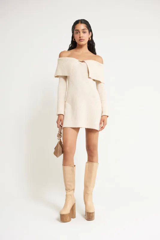EDNA KNIT DRESS - OFF WHITE sold by cult gaia
