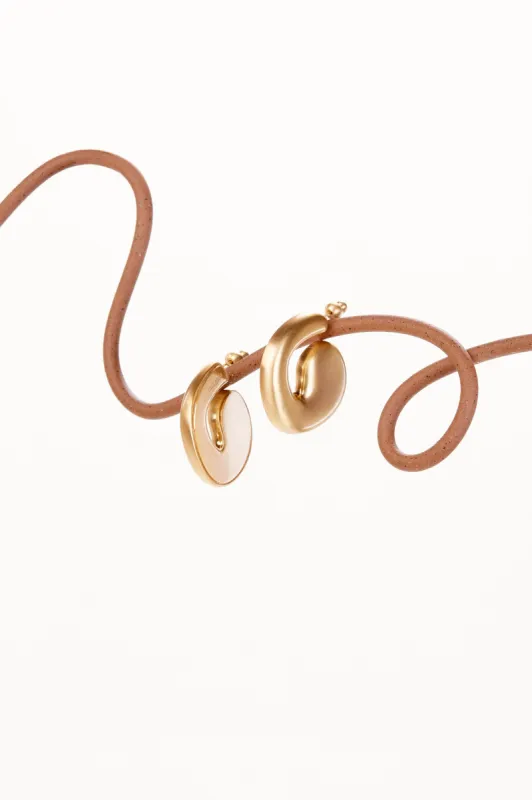 KARINA EARRING - BRUSHED BRASS sold by cult gaia