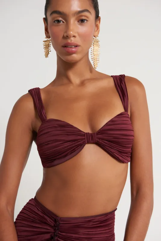 ULLA TOP - MAROON PEAK sold by cult gaia