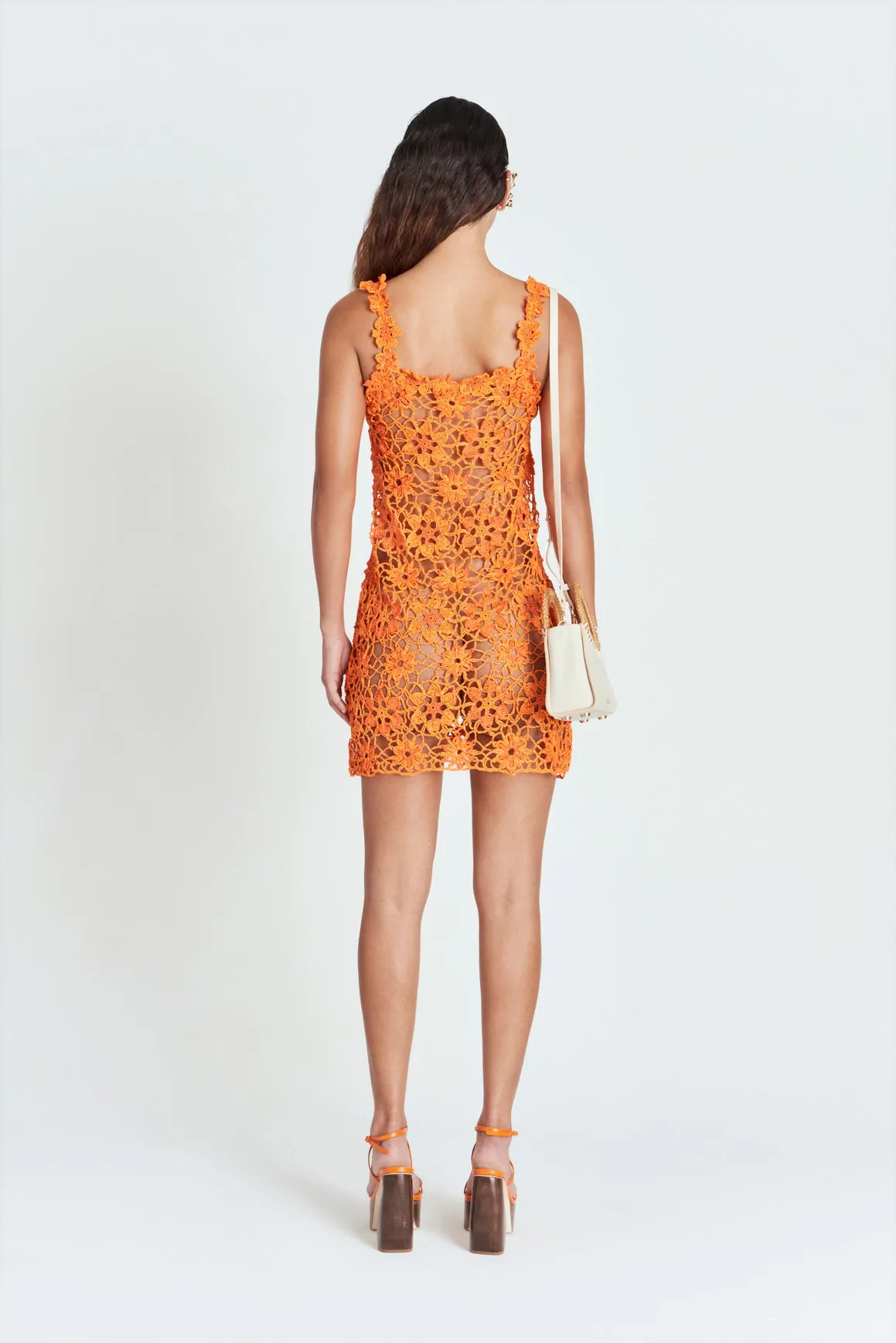 ENRA CROCHET DRESS - PAPAYA POPPY sold by cult gaia product image thumbnail 3