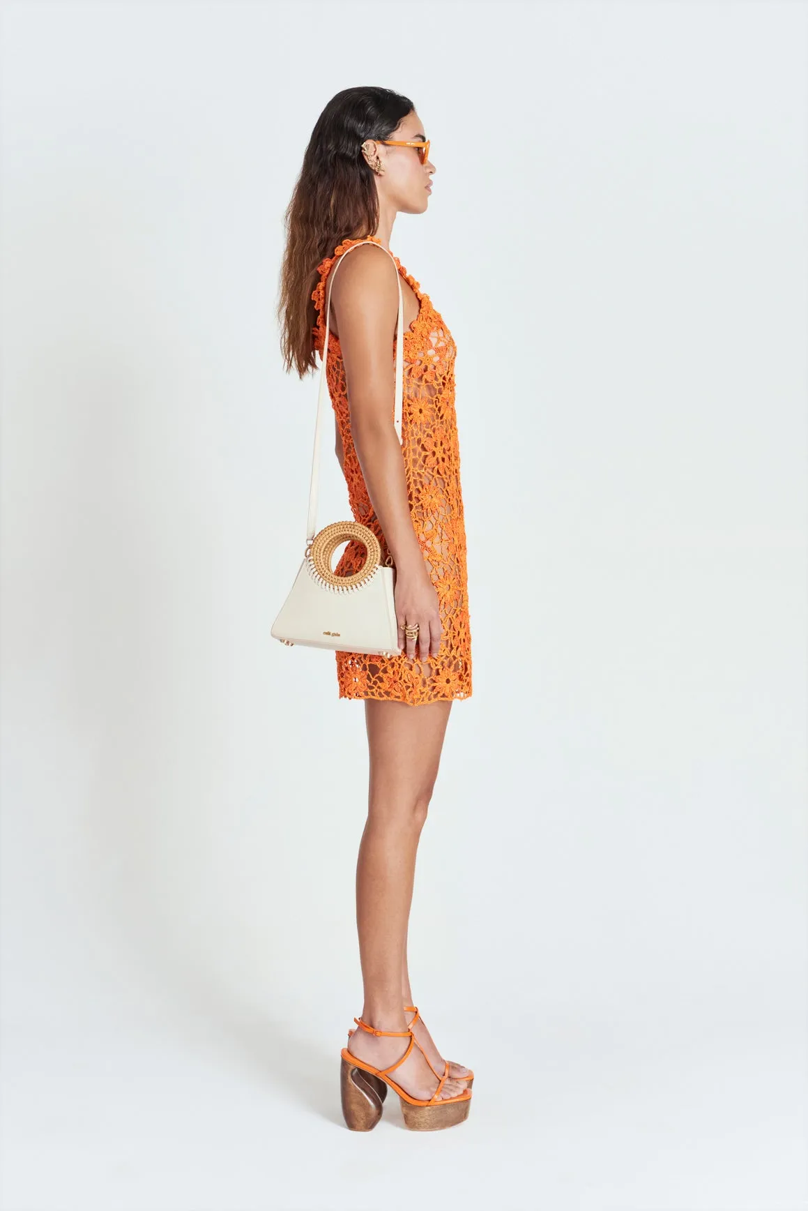 ENRA CROCHET DRESS - PAPAYA POPPY sold by cult gaia product image thumbnail 2