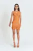 ENRA CROCHET DRESS - PAPAYA POPPY sold by cult gaia
