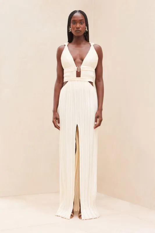 DAVIDA GOWN - OFF WHITE sold by cult gaia