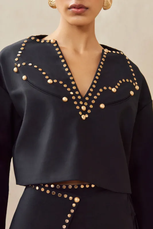 JANESSA TOP - BLACK sold by cult gaia