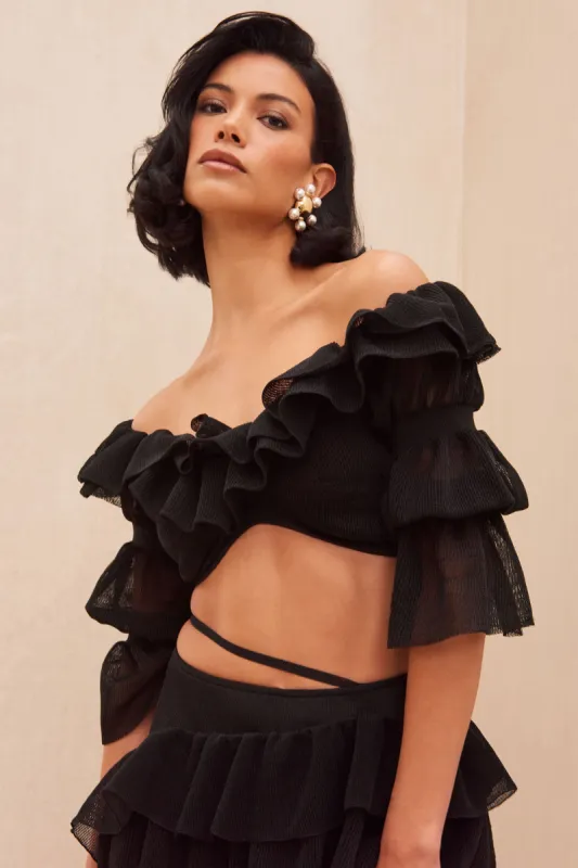 PAULINA KNIT TOP - BLACK made by Cult Gaia