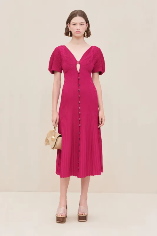 HALSEY KNIT DRESS - CARMINE sold by cult gaia