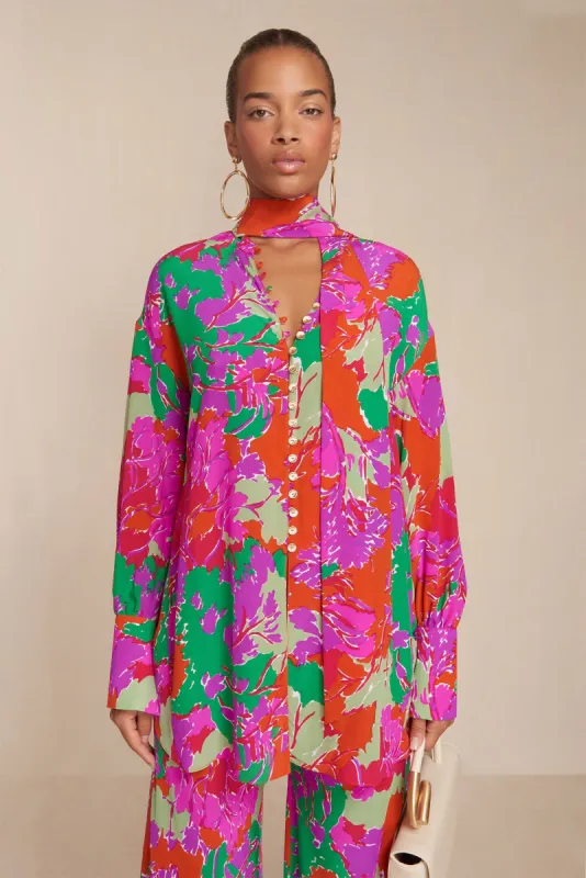 BRIAR TOP - ABSTRACT GARDEN sold by cult gaia